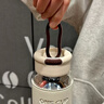 施錦德國品質(zhì)玻璃杯簡約直飲水杯加厚高硼硅玻璃杯便攜加厚防燙杯 白色550ml耐高溫+茶隔 曬單實(shí)拍圖