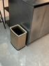 科靈無(wú)蓋商用長(cháng)方形不銹鋼垃圾桶壓圈酒店家用大號簡(jiǎn)約客廳廚房臥室 長(cháng)方形 -香檳金- 18L 曬單實(shí)拍圖