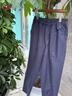 衣典零一（LEDIALYI）天絲亞麻九分褲女2025新款夏季薄款褲子小個(gè)子媽媽休閑寬松哈倫褲 藏青 M （建議95-110斤） 曬單實(shí)拍圖