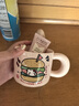 可愛(ài)fufu生日蛋糕馬克杯帶蓋勺陶瓷杯送女生高顏值有意義生日禮物 漢堡生日蛋糕杯+勺 1個(gè) 350ml 曬單實(shí)拍圖