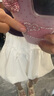 IEFMINI【愛依服童裝】2025夏季新款甜美可愛洋氣百搭女童短裙 白 160 曬單實(shí)拍圖