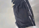 柏樂迪潮流青少年冰絲褲子男孩夏季寬松直筒休閑褲大童條紋拼接運動長褲 N560灰色 【直筒款 涼感透氣】 160 M 約85-110斤可穿 曬單實拍圖