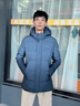 波司登（BOSIDENG）2025年新款羽絨服短款男款90絨通勤中長(cháng)款防風(fēng)連帽保暖外套 暗灰漸變|9M32 S 170/92A 體重約120-130斤 曬單實(shí)拍圖