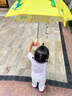 牧萌兒童雨傘女孩男童幼兒園小學(xué)生寶寶專用輕便小傘 黃色萌趣恐龍 曬單實(shí)拍圖