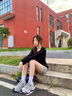 CAMILA KSENIA老爹鞋女2025新款夏季休閑跑步鞋百搭厚底港風(fēng)增高網(wǎng)面透氣運(yùn)動鞋 灰藍(lán)色 38 曬單實拍圖