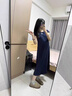 朗茵孕婦連衣裙2025新款潮媽孕期穿搭法式寬松純棉長裙夏季孕婦裙 深灰色 [慵懶隨性. 舒適至上] XL建議130-145斤 曬單實(shí)拍圖