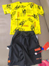 皮爾卡丹（pierre cardin）男童夏季套裝潮帥氣小童裝酷帥衣服2025新款純棉短袖兒童夏裝男孩 吃雞黃色 110 碼 曬單實(shí)拍圖