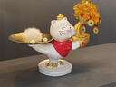 赟婭水晶發(fā)財樹(shù)招財貓擺件客廳玄關(guān)酒柜辦公室新中式裝飾喬遷搬家禮物 【托盤(pán)款】發(fā)財樹(shù)招財貓-紅色 曬單實(shí)拍圖