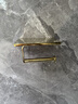 耐卡尼NAIKANI 金色全銅紙巾架衛(wèi)生間免打孔紙巾盒馬桶旁手機(jī)置物卷紙架 銅合金款紙巾架【金色16CM】 曬單實拍圖