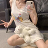 西忘莫代爾睡裙女款夏季無(wú)袖吊帶背心2025新款高級(jí)感可外穿睡衣家居服 A671彩點(diǎn)小狗 M 曬單實(shí)拍圖