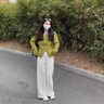 DGOV套裝慵懶風(fēng)針織衫女秋季2025新款外搭短款開衫女感寬松短款毛衣女 粉色 S 建議80-95斤 曬單實(shí)拍圖