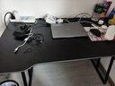 初學(xué)者  電腦桌臺式家用電競桌椅套裝辦公桌簡約書桌游戲桌書房寫字桌子 子夜黑120*60-電競紋路 曬單實(shí)拍圖