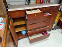 魯菏鑫森實(shí)木斗柜臥室五斗柜現代簡(jiǎn)約客廳整裝抽屜式收納柜儲物柜 板栗色八斗兩門(mén)A款【帶鎖】 曬單實(shí)拍圖