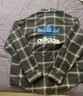 阿迪達(dá)斯 （adidas）街頭滑板文化格子運(yùn)動(dòng)長(zhǎng)袖襯衫男裝秋季adidas官方三葉草1 碳黑/灰 2XL 曬單實(shí)拍圖