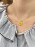 中國黃金（CHINA GOLD）黃金項鏈女足金莫比烏斯織夢蝴蝶吊墜金項鏈七夕情人節(jié)禮物送女友 足金織夢蝴蝶吊墜 約1.6g【贈銀鏈】 曬單實拍圖