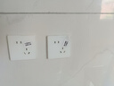 國際電工開(kāi)關(guān)插座面板暗裝鋼化玻璃86型白色超薄墻壁一開(kāi)五孔家用單雙控 一開(kāi)單控【超薄-雪山白】 曬單實(shí)拍圖