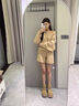 CHERY KALLY【咖啡腔調(diào)】輕奢2025真皮厚底馬丁靴女復(fù)古百搭時(shí)尚美拉德騎士靴 咖啡色 37 曬單實(shí)拍圖