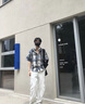 Shelley Jones美式高街扎染格子襯衫男短袖夏季薄款復(fù)古小眾設(shè)計(jì)感格紋襯衣外套 藍(lán)格 XL [推薦120-140斤] 曬單實(shí)拍圖