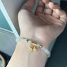中國黃金（CHINA GOLD）一貝子竹節(jié)和田玉手串女足金新款玉石七夕情人節(jié)禮物送女朋友老婆 兩世合歡竹節(jié)和田玉手串 約0.6g【中金禮盒】 曬單實拍圖