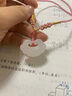 丹彼和田玉羊脂白玉平安如意鎖吊墜男女款玉石項鏈女士玉墜七夕禮物 羊脂白玉如意鎖 曬單實拍圖