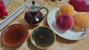 福容（FUROOT）小青柑泡茶壺普洱綠茶壺高硼硅玻璃手執(zhí)壺泡茶器家用公道杯200ml 【青柑執(zhí)壺】墨綠 曬單實(shí)拍圖