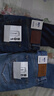 杰克·瓊斯（JACK&JONES） 潮流時(shí)尚LOGO皮標(biāo)彈力修身水洗貓須舒適百搭牛仔褲男裝225132035 曬單實(shí)拍圖