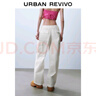 UR2025夏季新款女裝休閑機(jī)能工裝風(fēng)口袋闊腿褲UYL650031 本白 M 曬單實(shí)拍圖