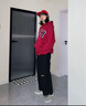 TGNS男生廓形工裝褲黑色衛(wèi)褲春季基礎(chǔ)休閑褲抽繩束腳褲子運(yùn)動(dòng)長褲 黑色 L 曬單實(shí)拍圖