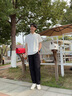 名創(chuàng)優(yōu)品（MINISO）復(fù)古綠色褲子男款夏季潮牌設(shè)計感休閑長褲男生戶外通勤百搭直筒褲 橄欖綠色(空白) L /175(推薦120-140斤) 曬單實拍圖