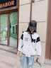 愛 西娜女大童棒球服外套2025春季新款初中生女孩時尚春秋款夾克運動上衣 白色 160 cm 曬單實拍圖