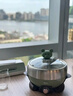 ERNTE昂特 電火鍋 電蒸鍋 電煎鍋  電煮鍋 多功能一體電鍋1~2人宿舍 家庭 一鍋多用小電鍋 3秒加熱 1L 【標配：蒸架+內(nèi)鍋+煎盤+小熊頭+云朵頭】 曬單實拍圖