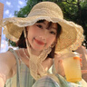 目丸法式草帽女2025夏季新款透氣蕾絲花邊鏤空防曬帽海邊帽子遮陽帽 米色 均碼 曬單實拍圖
