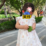 戴維貝拉兒童裙子夏裝女童寶寶甜美薄款印花萊賽爾連衣裙 曬單實(shí)拍圖