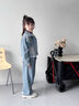 G.DUCKKIDS小黃鴨女童春季套裝兒童牛仔外套春款女孩大童牛仔闊腿褲兩件套 可燙鉆牛仔套裝 120 cm 曬單實(shí)拍圖