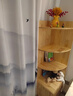 猩猩圖圖客廳轉角柜角柜墻角柜帶邊柜實木轉角柜墻角三角形置物架客廳臥室 見圖二[原木色]左開門40*40*146 組裝 曬單實拍圖