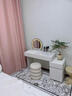 盛汐梳妝臺臥室現代簡(jiǎn)約奶油風(fēng)烤漆轉角斗柜一體組合化妝桌輕奢感時(shí)尚 80白+四斗柜+半圓鏡+墩墩凳 曬單實(shí)拍圖