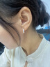 七度（SEVEN DEGREE）S925銀耳環(huán)女款純銀米字花紋鑲嵌 T方耳扣輕奢耳飾小眾設(shè)計(jì)感精致 曬單實(shí)拍圖