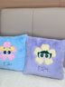皓奇樂(lè )（HUGKIS）飛天小女警抱枕仿兔毛絨抱枕辦公室沙發(fā)客廳卡通風(fēng)靠枕床頭靠背 飛天小女警花形款方形抱枕-毛毛 曬單實(shí)拍圖