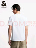 杰克·瓊斯（JACK&JONES） 夏季時(shí)尚潮直筒版型羅紋圓領(lǐng)字母裝飾上衣短袖T恤男裝225201072 曬單實(shí)拍圖