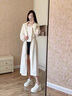 ZUOSAISI品牌老爹鞋女厚底增高真皮休閑鞋女2025秋季新品女鞋百搭鞋子女 米白色[單里] 34 曬單實拍圖