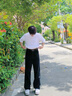 izzue IT黑色直筒牛仔褲男2025夏季新款寬松垂感百搭純棉潮牌褲子 曬單實拍圖