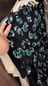 玖姿（JUZUI）商場同款優(yōu)雅淑女花卉收腰連衣裙夏款JWEX50022 花黑 XL 曬單實拍圖