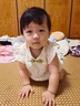 G.DUCKKIDS小黃鴨包屁衣嬰兒夏季衣服薄款透氣連體衣純棉女寶寶哈衣短袖爬服 綠色 66cm 66碼0-3月（建議寶寶4-6公 曬單實拍圖