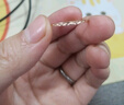 周六福（ZLF）七夕禮物  18K金戒指女款彩金玫瑰金尾戒素圈戒指 16號 曬單實拍圖