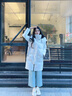 波司登（BOSIDENG）25新款羽絨服女款學生中長90絨商場同款運動休閑外套 云朵白|8211 卡碼拍大 XS 155/80A 體重約110以內 曬單實拍圖