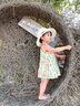 班喜迪女童夏裝連衣裙2025新款洋氣兒童吊帶沙灘公主裙寶寶小童裙子夏季 綠色 100 cm 曬單實(shí)拍圖