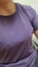 百思絨健身運(yùn)動(dòng)套裝女夏季跑步吸汗透氣速干衣 黛紫上衣+黑短褲 XXL 曬單實(shí)拍圖