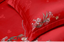 富安娜婚慶八件套福喜百子圖國風(fēng)刺繡大紅色結婚套件陪嫁送禮 1.8m床 曬單實(shí)拍圖