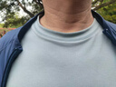 十如仕t恤男女款短袖春夏桑蠶絲商務(wù)休閑透氣柔軟 T23 晴天藍 XL 曬單實(shí)拍圖