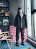 波司登（BOSIDENG）2025新款三合一羽絨服男女兒童一手長5A抗菌絨保暖外套T250131340 黑色8056 130 /64 曬單實拍圖